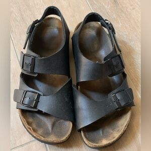 Black Birkis sandals
